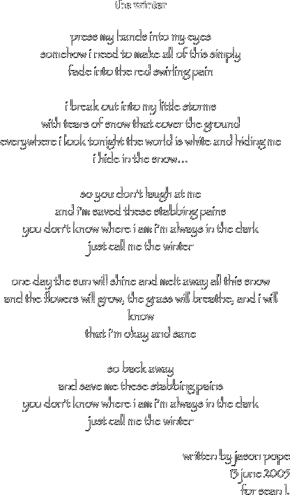 the winter